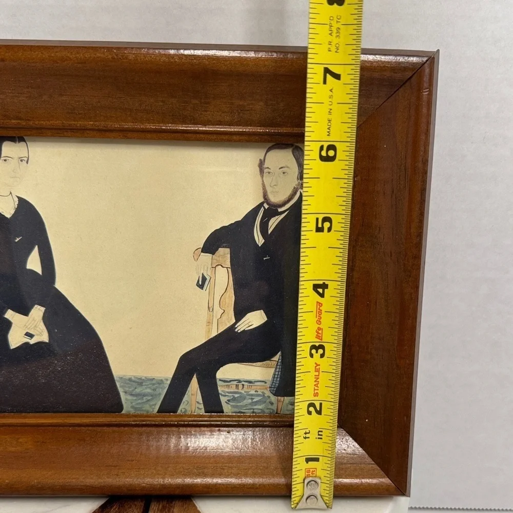 Mr. & Mrs. Eben Davis Print with Wood Frame by Eben P. Davis